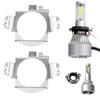 Paar H7 LED-Scheinwerferlampen Adapter Halter für Mercedes-Benz Ford Silber