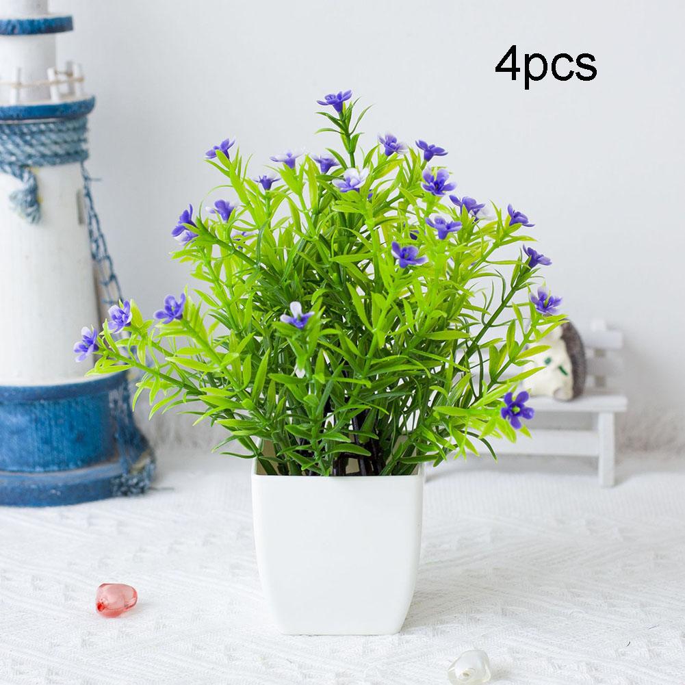 Flower Artificial Bonsai Home In Pot Indoor Outdoor