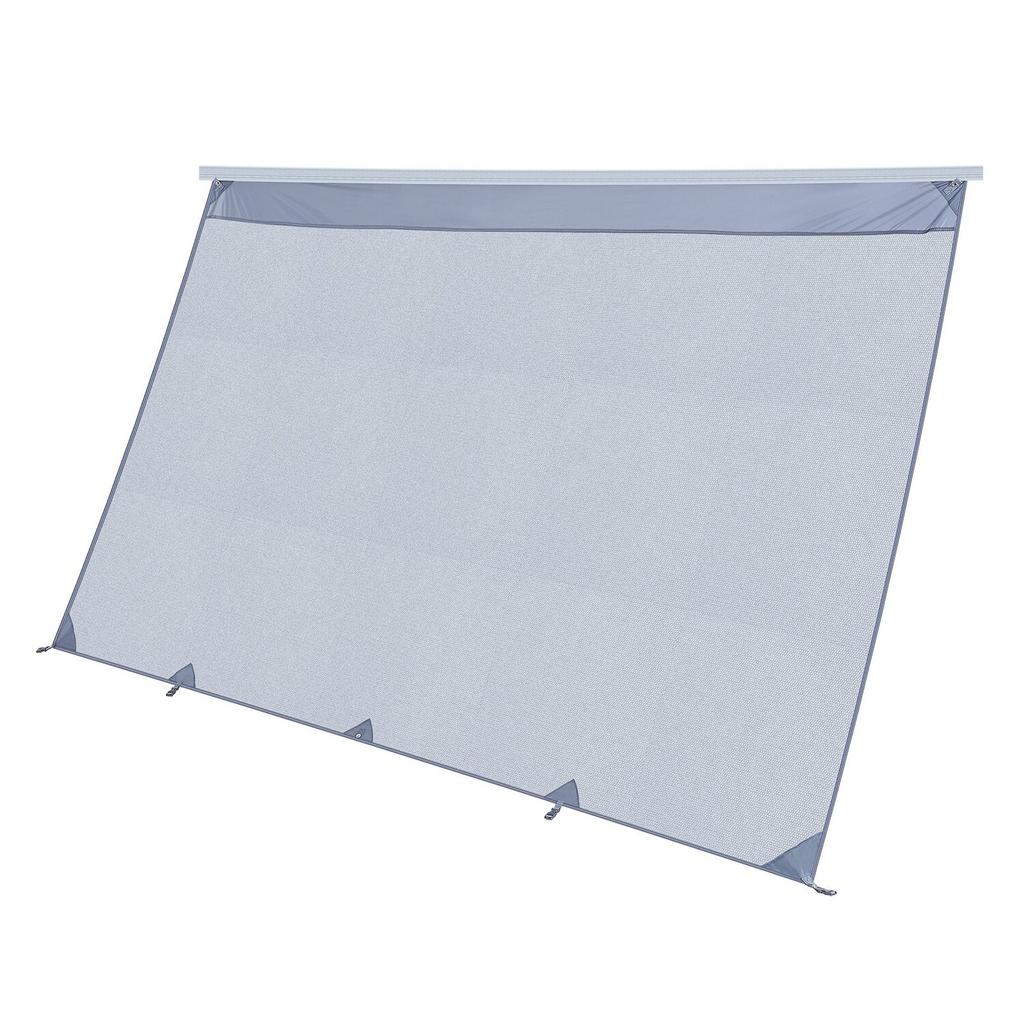 RV Awning Sun Shade Screen, 2 x 3.3 m Polyester Mesh Sun Shading Screen (Fits 3.5 m Awnings), Double-Stitched Breathable Sunscreen for RVs Travel and
