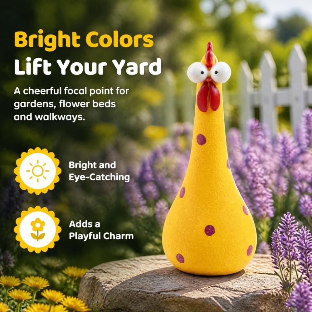 Long Neck Garden Statues Resin Animal Figurines Creative Garden Sculptures Indoor Outdoor