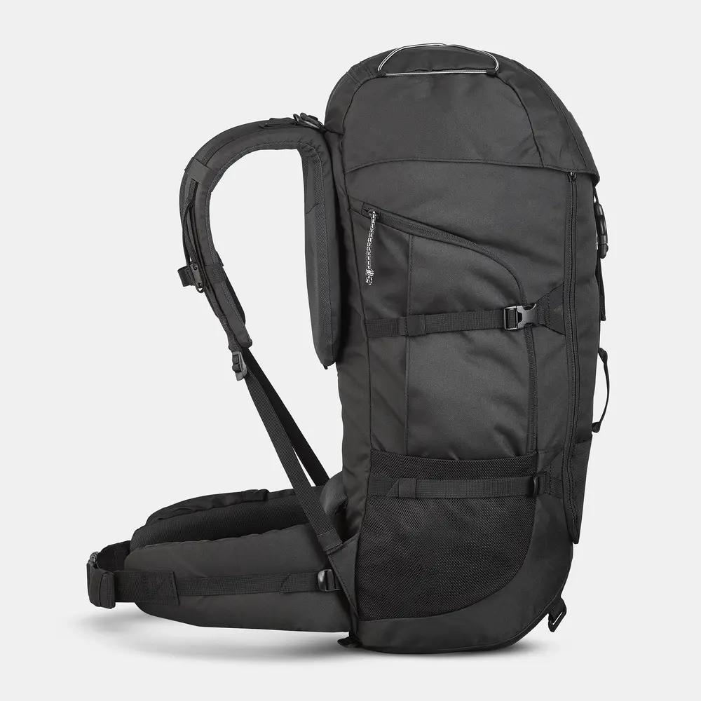 DECATHLON50L TRAVEL 100 Outdoor Bag Travel Backpack Black Unisex Style
