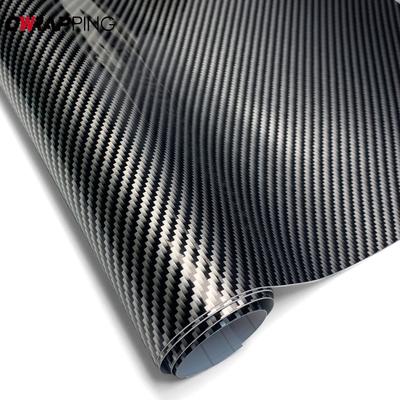 2D Glansig Kolfiber Bilklistermärken Vinylomslagsfilm Laptop Bil Motorcykel Omslagstäckande Film Dekorativ för Biltillbehör