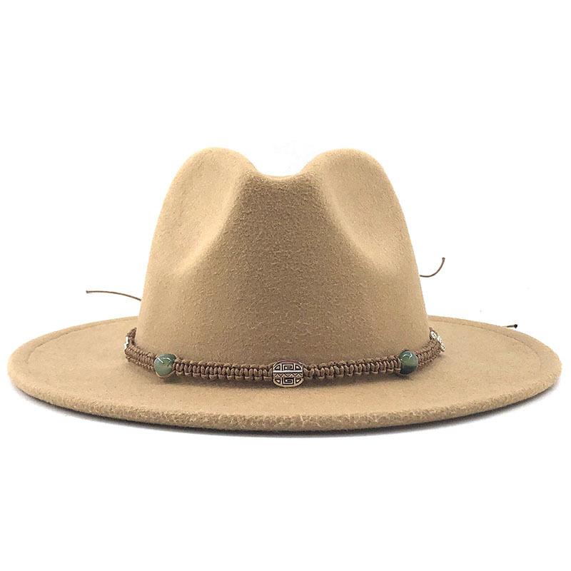 Cappelli Trilby Autunnali a Tesa Larga Moda Femminile Maschile Cappello a Cilindro Cappello Jazz Inverno Cappello Panama Fedora Vintage Uomo Cappello Mafia Feltro 56-60CM