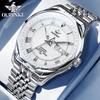 OUPINKE 3207 Automatic Watches for Men Original Import Japan Movement Real Diamond Dual Calendar Business Mechanical Wristwatch