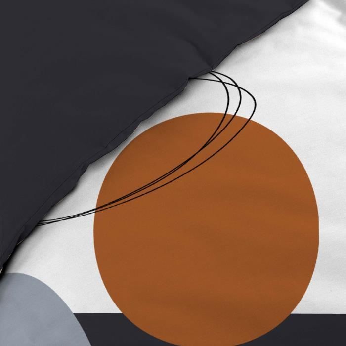 Parure housse couette - Oblisse - 220x240cm - 2 Taies - Bleu - Chambre