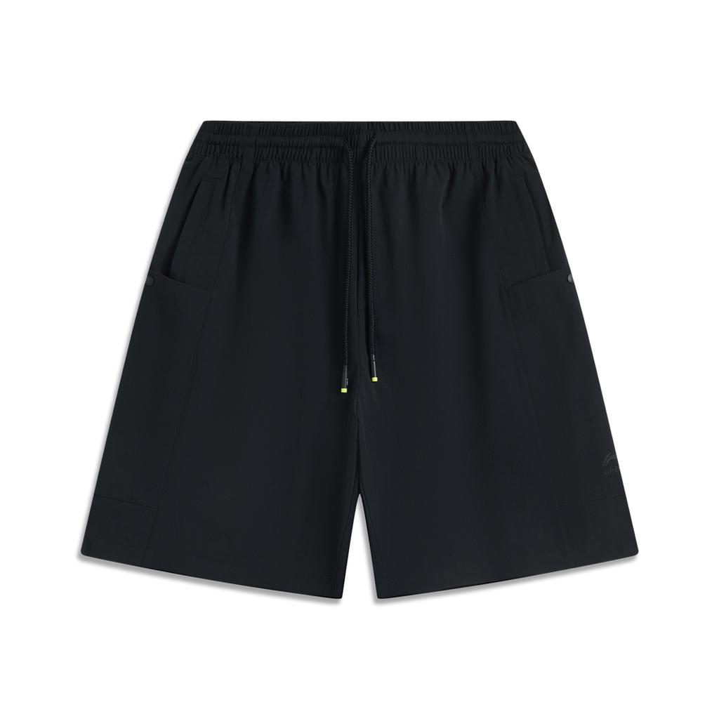 Li-Ning Comfortable Simple Versatile Loose Fit Solid Color Five-Point Casual Shorts Men Shorts Black AKSV207-2