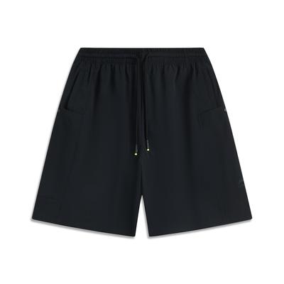 Comfortable Simple Versatile Loose Fit Solid Color Five-Point Casual Shorts Men Shorts Black AKSV207-2