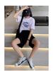 Women's High Waist Black A-line Casual Summer Shorts - Slimming, Loose Fit, Wide Leg, Mid-Length