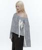 WET TAG W Wide Neck Sweater Gray