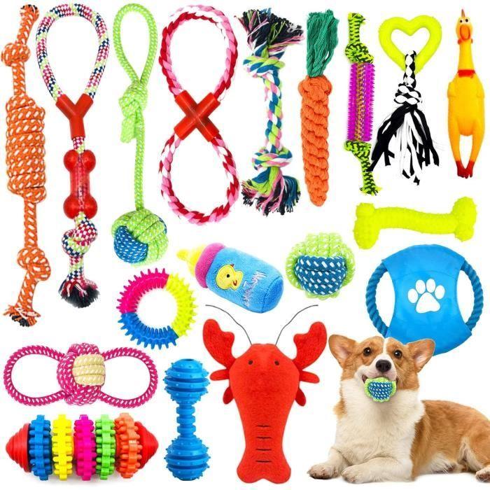 Jouets pour chien - joyboy - 18 pièces - corde à mâcher - durable et écologique