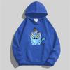 Children's Kpop Style Hooded Sweatshirt with Cute Tiger and Crow Cartoon Girl Hoodies on Top