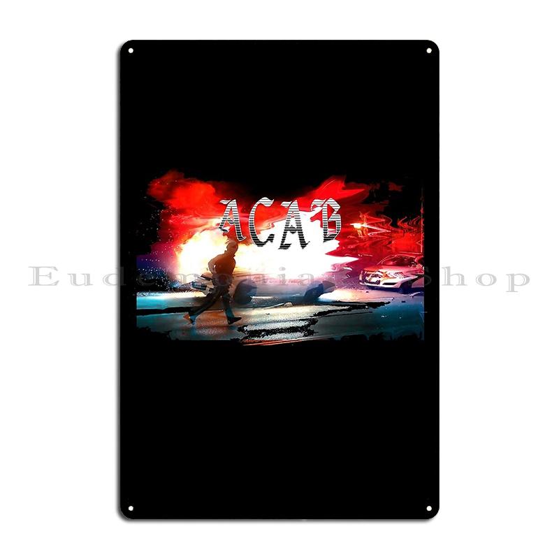 It's Time To Stop The Police Acab Poster Metal Plaque Club Party Living Room Painting No Justice No Peace Tin Sign Poster