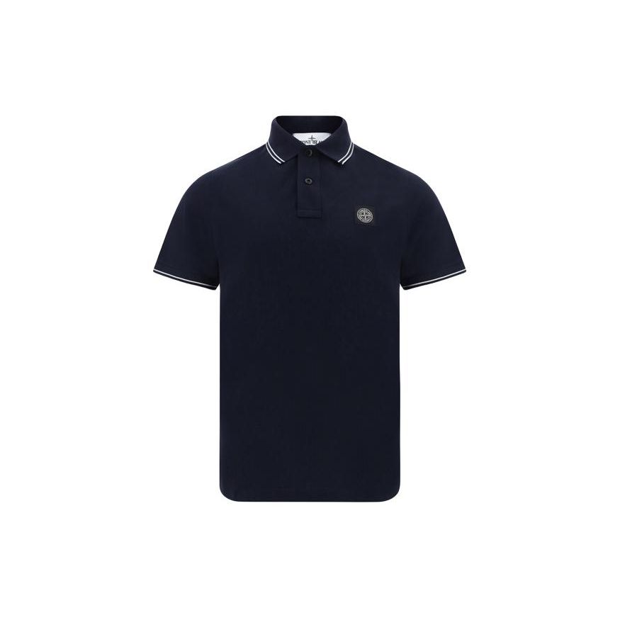 

Stone Island Compass Patch Logo Polo Shirt Navy Blue Men Tops 80152SC18-A0020 S