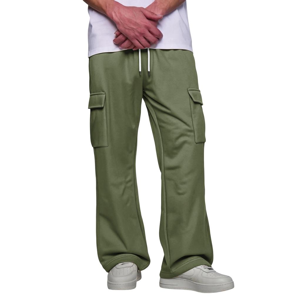Men's Cargo Pants with Four Pockets Elastic Waist and for Casual Everyday Wear