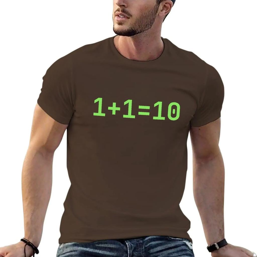 1 + 1 = 10 T-Shirt oversizeds shirts graphic tees tops tall t shirts