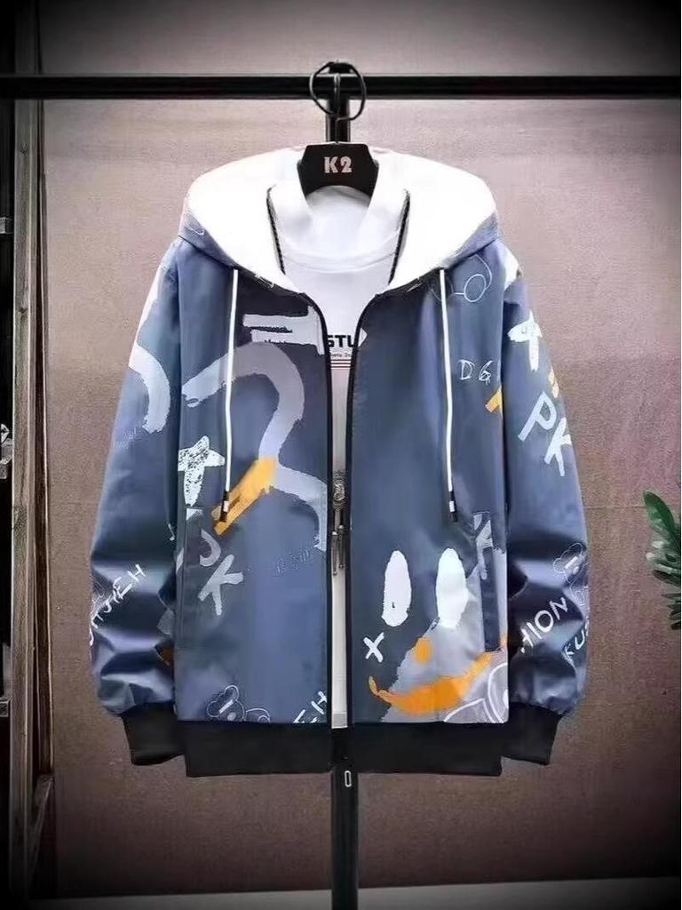 Samt-Kapuzenpullover für Teenager-Jungen Herbst/Winter - Stylische, locker sitzende Jacke