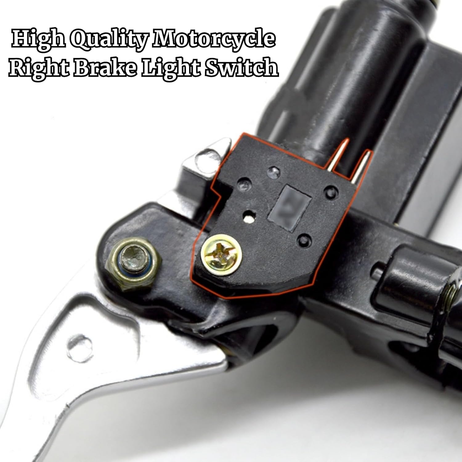 Переключатель стоп-сигнала мотоцикла Acouto, Универсальный переключатель правого стоп-сигнала мотоцикла, Замена на черный