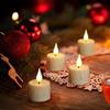 12PCS Rechargeable LED Tea Lights Candles with Remote, 3D Wick Flickering Flameless Votive Candles with 4/6H Timer, Warm White Electric Fake Candles