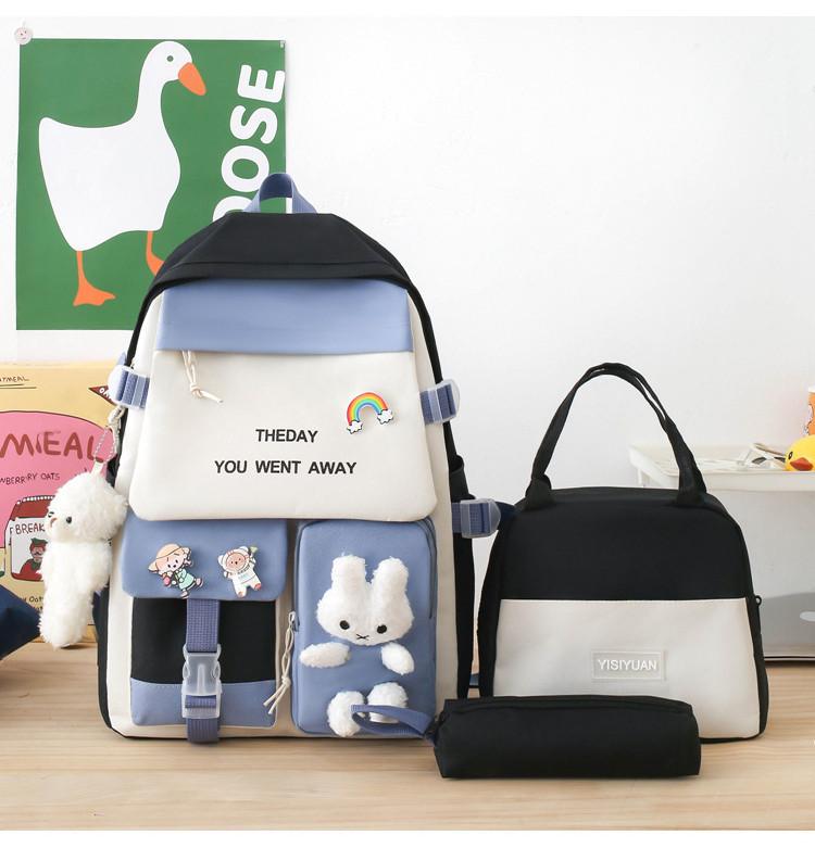 Stylish Lightweight Nylon Student Backpack For School Casual Wear In Multiple Colors