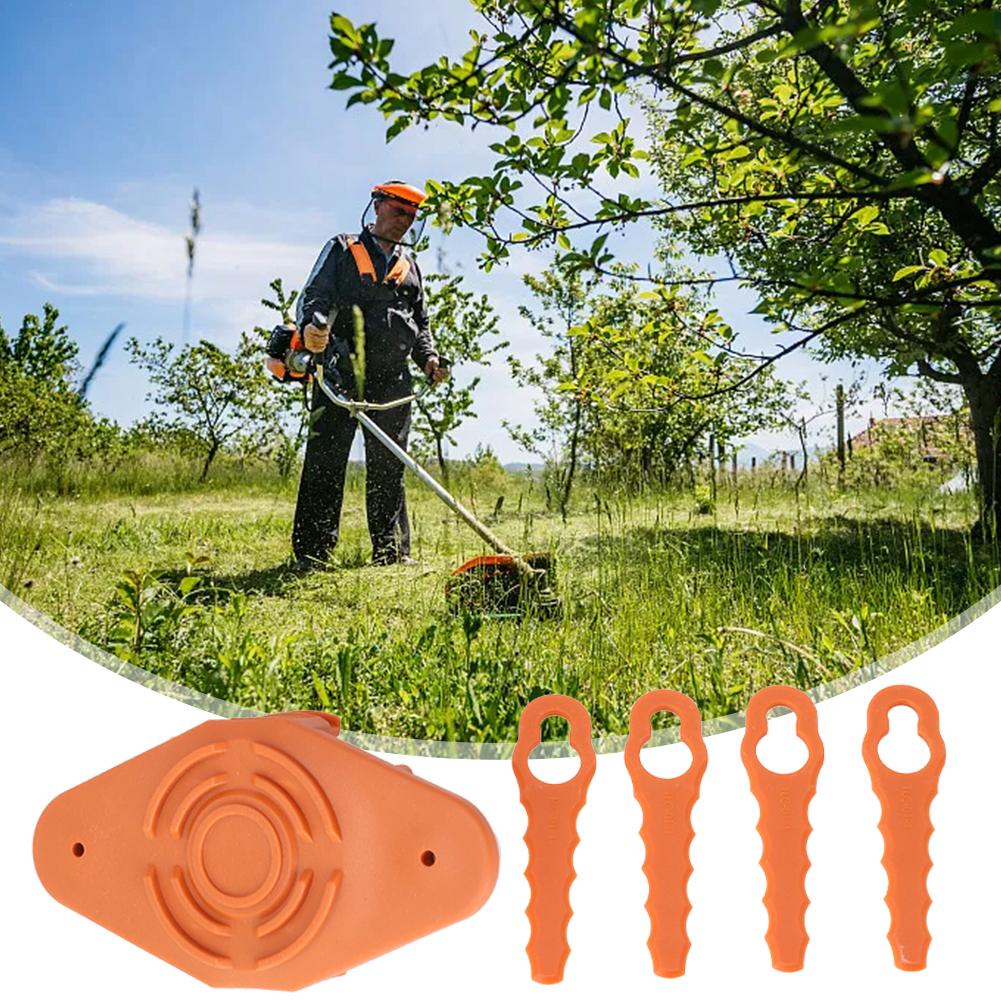 Brand New Mowing Cutter Head With Plastic Blade Orange Trimmer Head Blades Garden Power Tool Lawn Mower Accessories