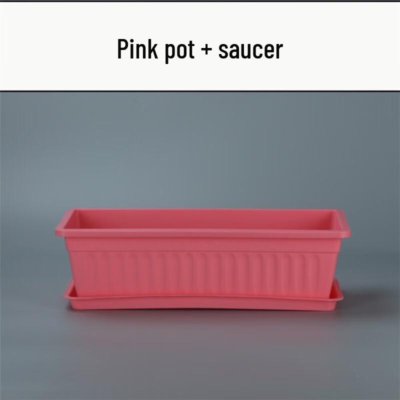 KEYSHEEL Rectangular Plastic Hanging Planter with Iron Frame