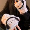 Cute Headphones Cat Thickened Plush Gloves Winter Warm Gloves Student Cycling Gloves