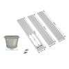 55cm Air Conditioner Window Kit 13-15cm Adjustable Window Seal Plate Set for Portable Air Conditioner