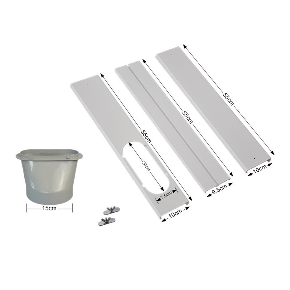 55cm Air Conditioner Window Kit 13-15cm Adjustable Window Seal Plate Set for Portable Air Conditioner