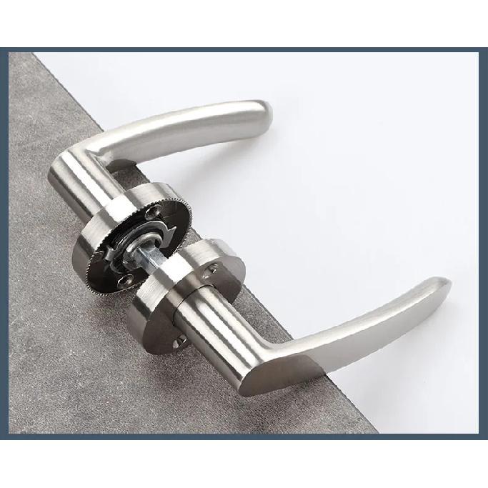 Door Handle Door Handle Lock Square Slot Privacy Mask Interior Bedroom Room Bathroom Three-bar Ball Lock Hardware