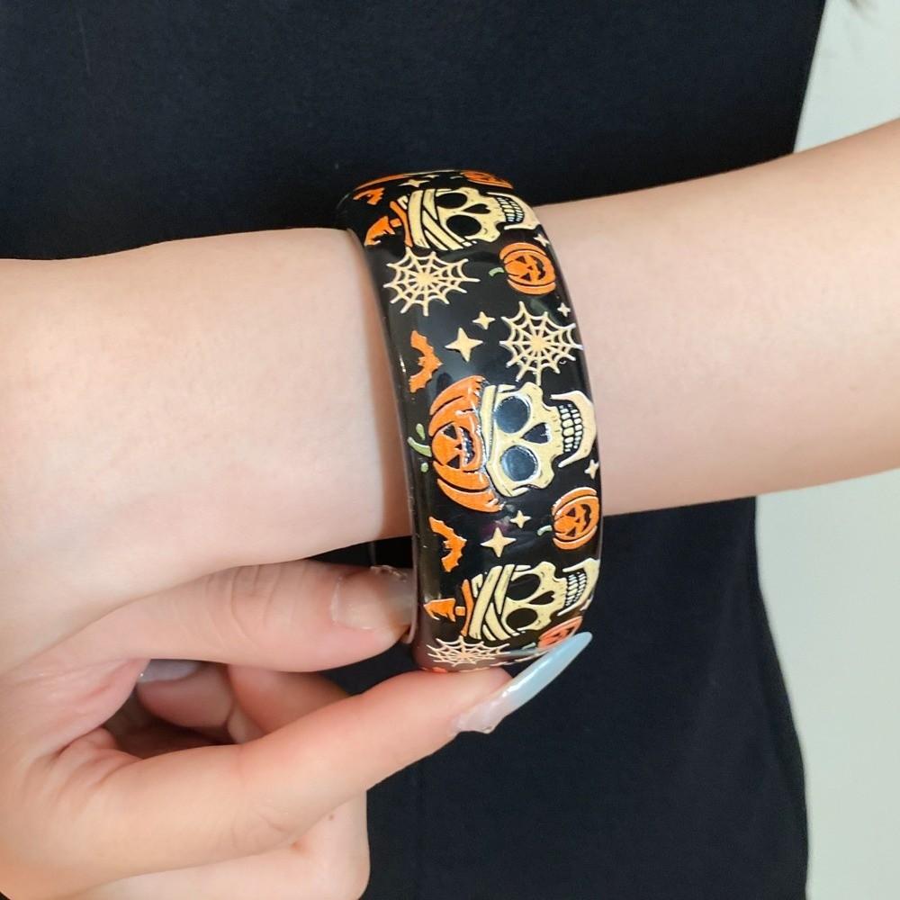Pumpkin Skull Halloween Acrylic Bangle Europe American Style Hand Ring Decoration
