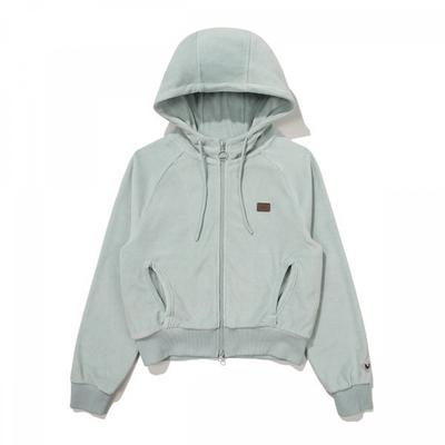 Eco Velour Hoodie Zipper  Dark Mint 