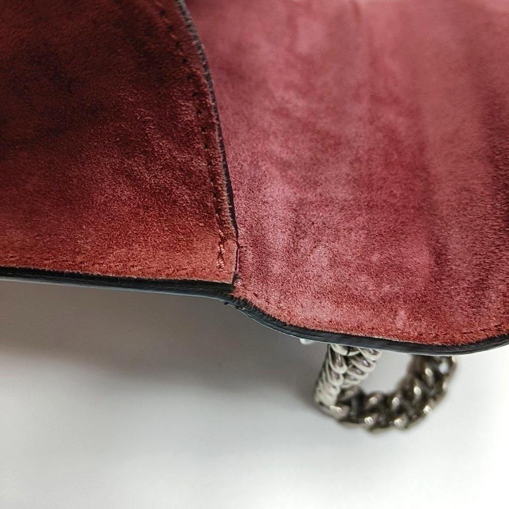 [Pre-Owned] Dionysus GG Blooms Tiger Head Buckle Logo Camellia Print Chain Canvas And Leather Crossbody Bag - Good #11IDHB9