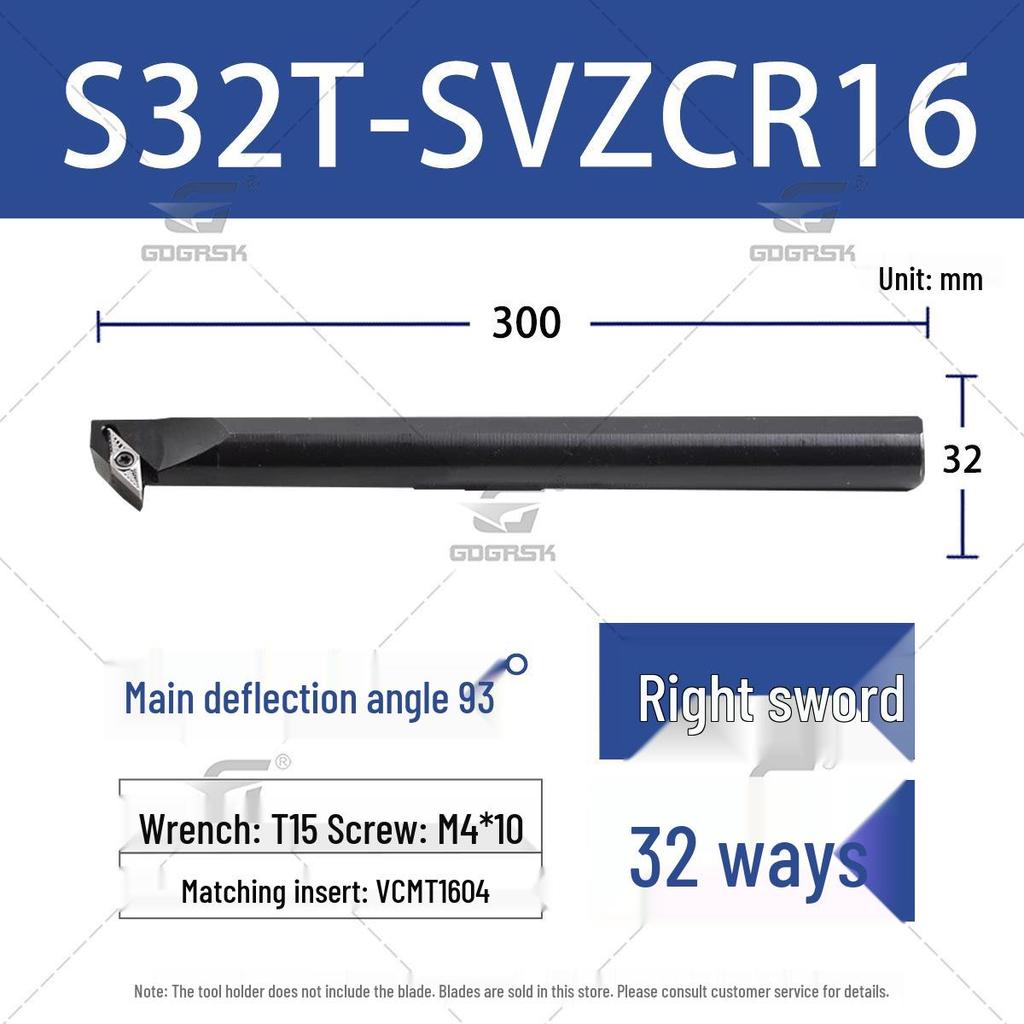 CNC Screw-in Inner Hole Boring Tool Holder S16Q/20R/25S/32T-SVZCR/SVZCL11/16