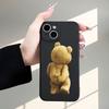 Creative Bear Pattern Phone Case Suitable for iPhone 16 15 14 13 12 11 Pro/Max/Plus Anti Drop Soft Case Back Cover