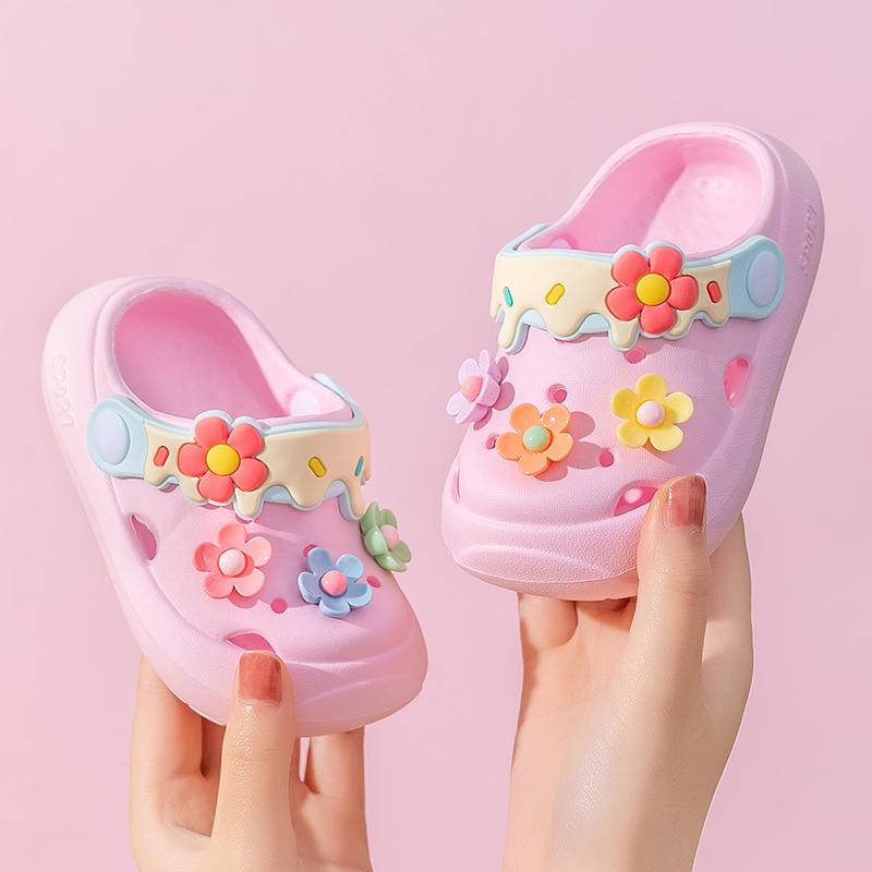 Summer Kids Sandals Girls Cartoon Baby Slippers Flat Summer Cartoon Children's Shoes