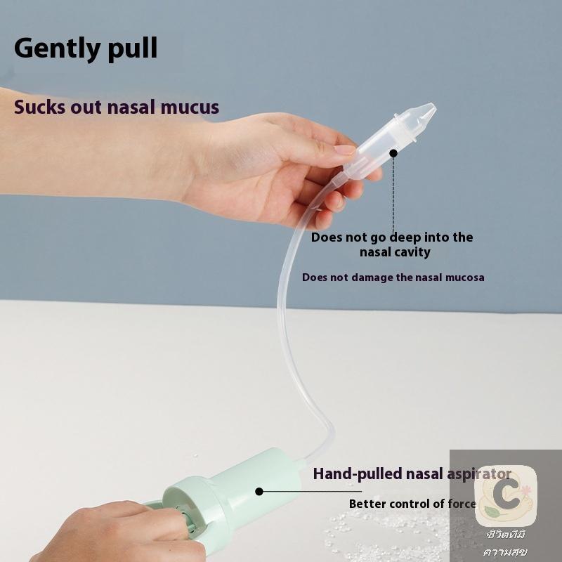 Baby Nasal Aspirator Powerful Hand Pump And Non-invasive Nose Tip Hygienic And Comfortable Nose Suction For Baby verde