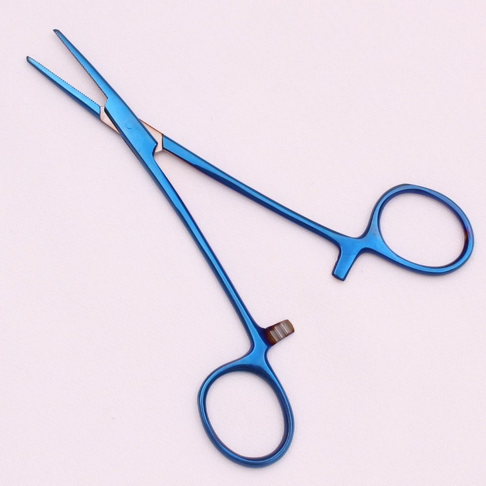 New Stainless Steel Hemostatic Forceps Straight Head Wound Cleaning Pet Ear Clamp Grooming Plucking Hair Pliers Beauty Tools