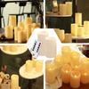 9/12/24PCS Flameless LED Candle Light Creative Wishing Christmas Decorative Column Candle Fake Plastic Candle Battery Powered Home Wedding
