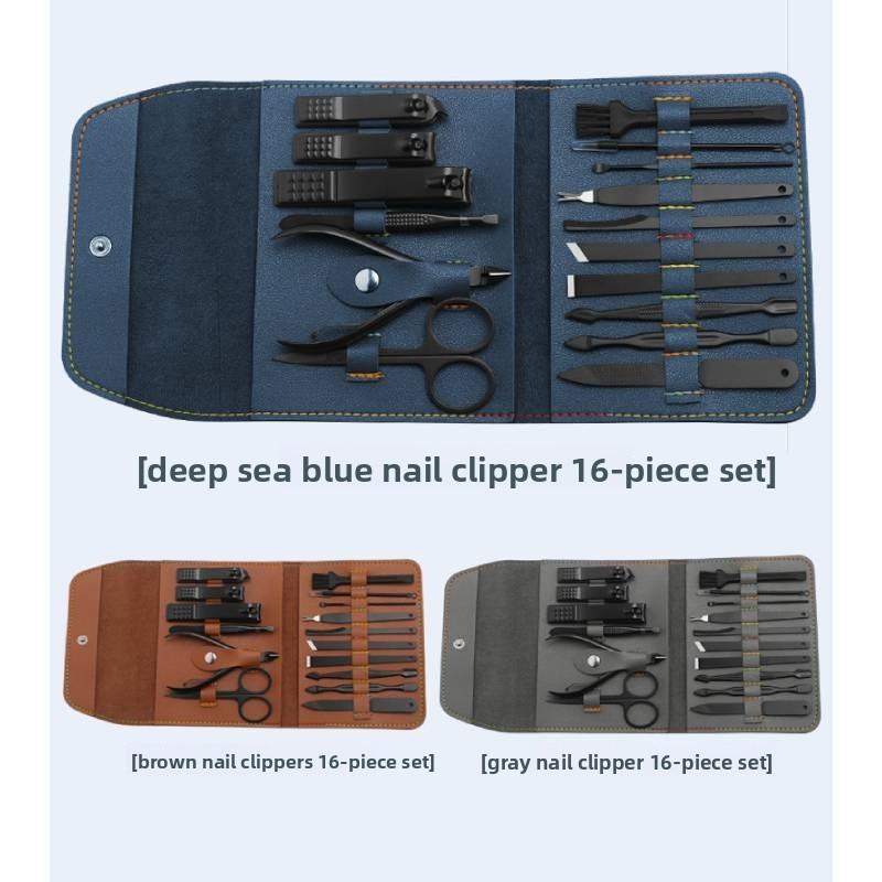 Kit de Cuidado para Unhas 16 Peças Conjunto de Manicure em Aço Inoxidável Para Uso Doméstico