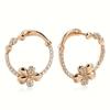 1Pair Stylish Ladies Elegant Floral Earrings Earrings, Suitable for Weddings, Parties and Anniversaries