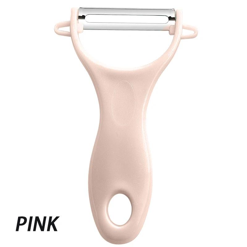 

Нержавеющая сталь Овощечистка Фрукты Многофункциональная ручная терка для моркови и картофеля Слайсер Кухонные гаджеты Практичные аксессуары розовый