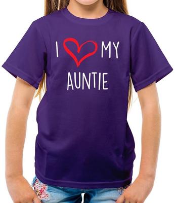I Love My Auntie - T-Shirt - Aunt Aunt Family Funny Cute Infants