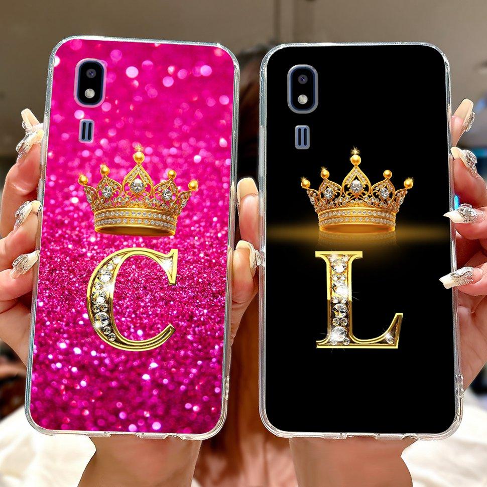 Alphabet Crown Letters Case For Samsung A2 Core Case SM-A260F Soft Slim Back Cover For Samsung Galaxy A2 Core Phone Cases