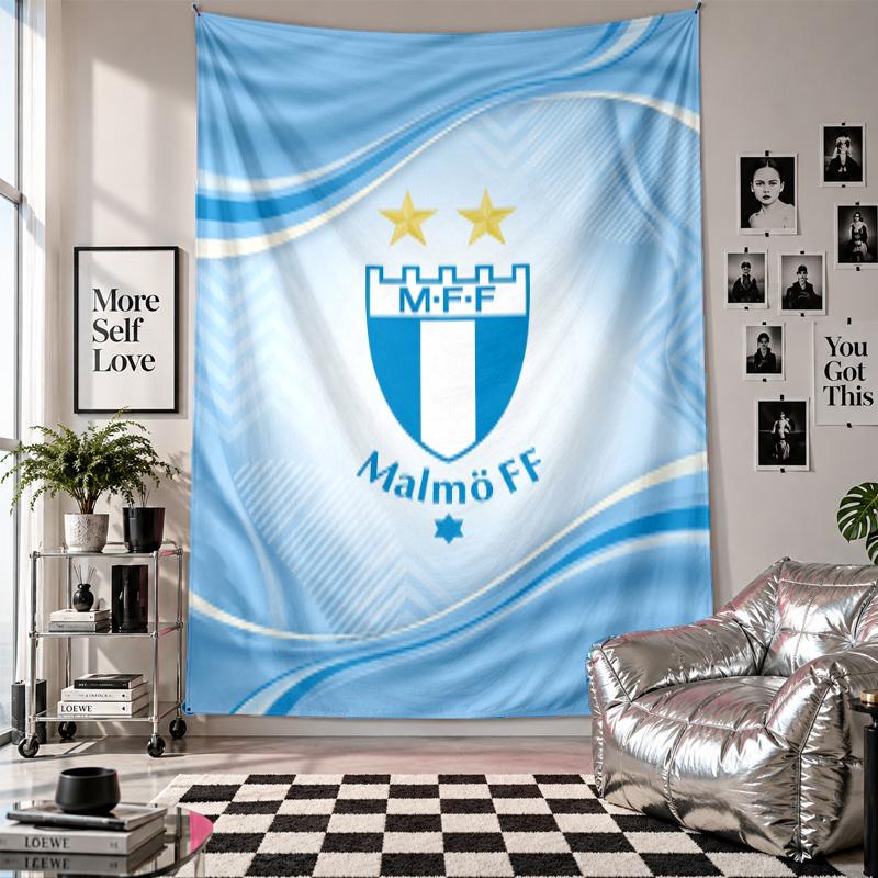 Malmö FF Gobelin Dekoracja Domu Tkanina Wisząca na Ścianę do Sypialni Salonu Tło