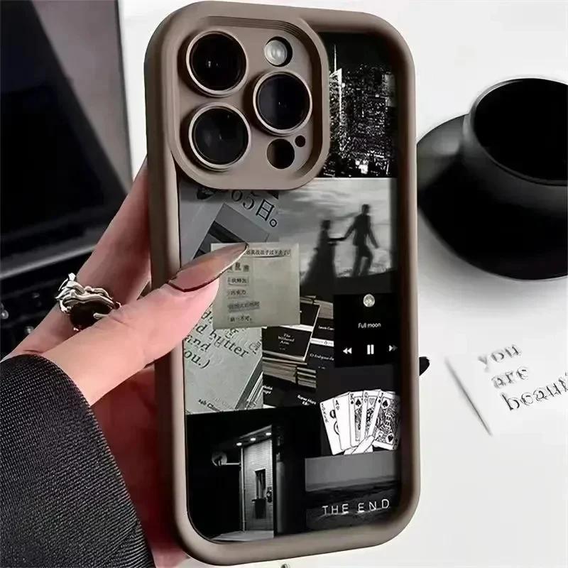 Liquid Silicone Case For iPhone 11 Funda iPhone 15 11 12 13 14 Pro Max XR XSMax 7 8 Plus SE 2020 2022 Lens Protection Soft Cover