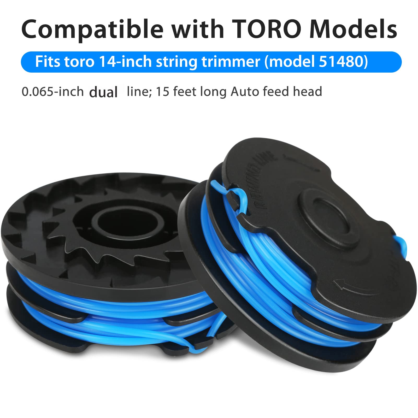 

3Pcs for Toro 51480 48V Lawn Mower Replacement Nylon Rope Line Spools,88512 Type A