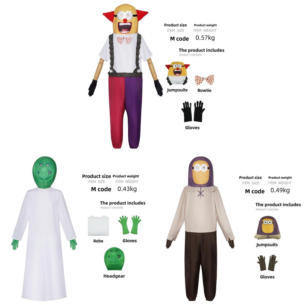 Minions Vs Monster Cosplay Costume For Anime Stage Performance With Polyester Fabric For Game Role Play