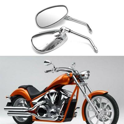 POSSBAY Nová 1párová chromovaná motocyklová zrcátka pro Honda Shadow Spirit 750 1100 VTX1300 VTX1800