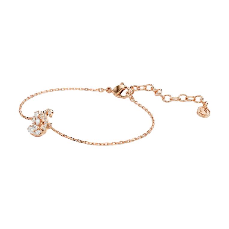 Swarovski Swan Element Cubic Zirconia Bracelet Unisex Bracelet Rose-Gold White 5738202