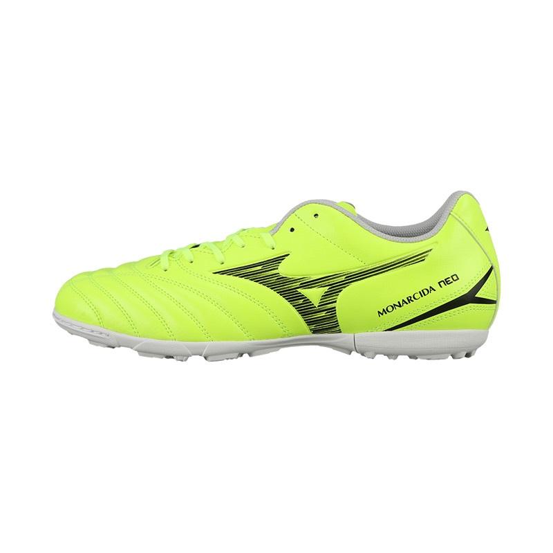 Mizuno Monarcida Neo 3 Unisex Mid-Tier TT Football Boots Fluorescent Green P1GD262545 38.5